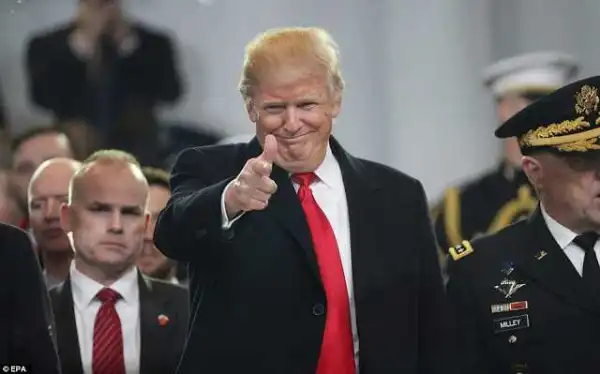Donald Trump Enters The Oval Office For The First Time As U.S President (Photos)